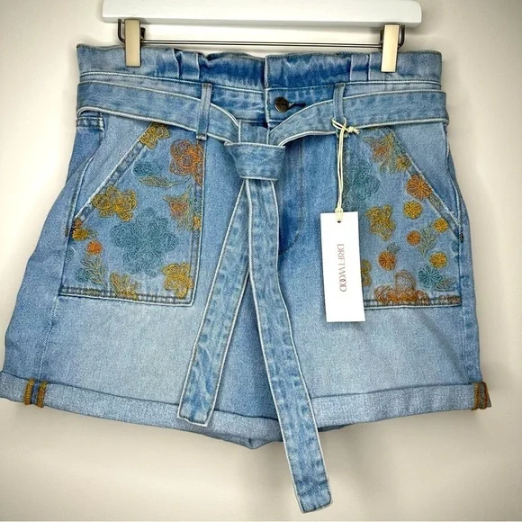 Driftwood Paperbag Denim Shorts Size 29 NWT - Picture 1 of 10